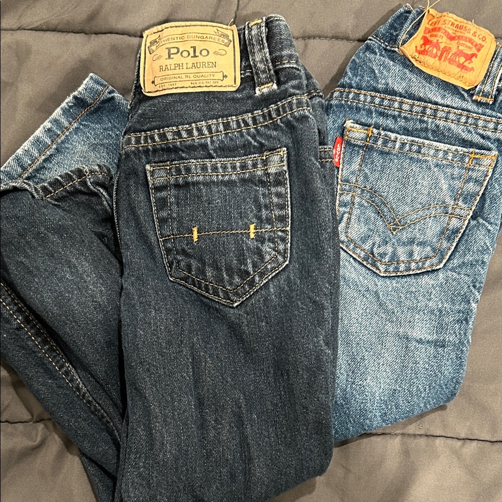 Polo by Ralph Lauren Deep Indigo Relaxed Jeans and Levi 550 Boys 3T Jeans bundle